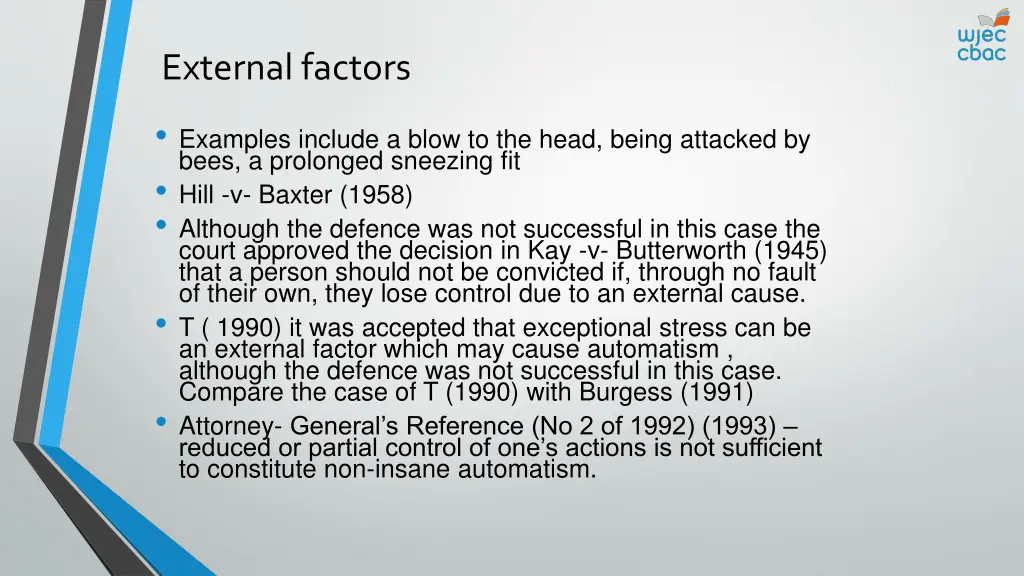 external factors