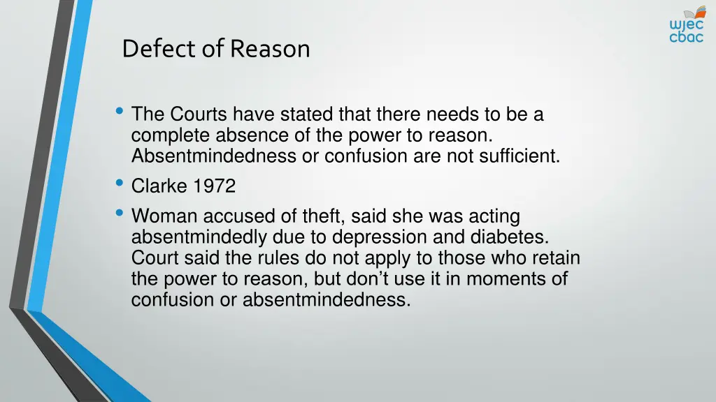 defect of reason
