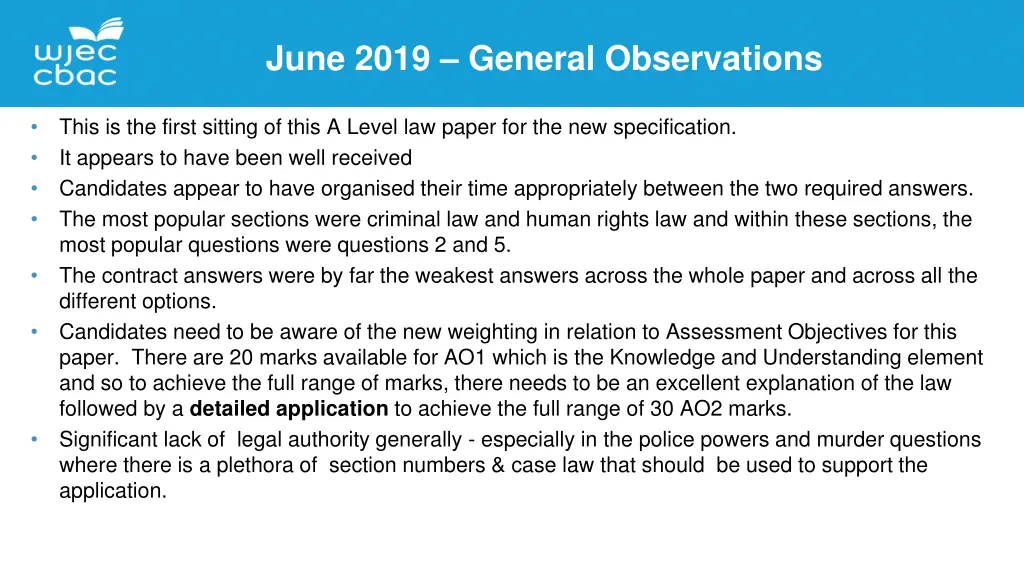 june 2019 general observations
