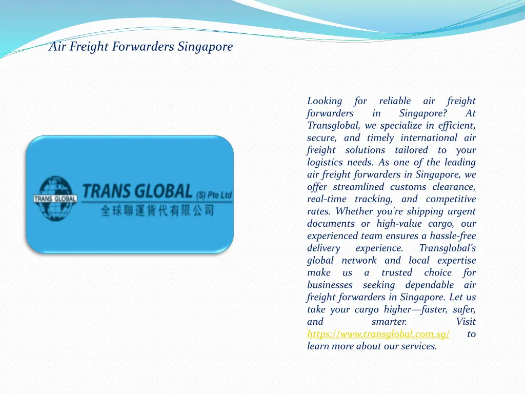 air freight forwarders singapore