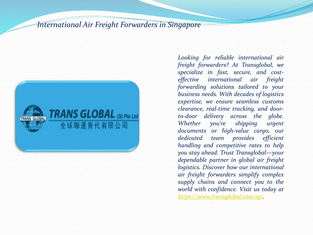international air freight forwarders in singapore