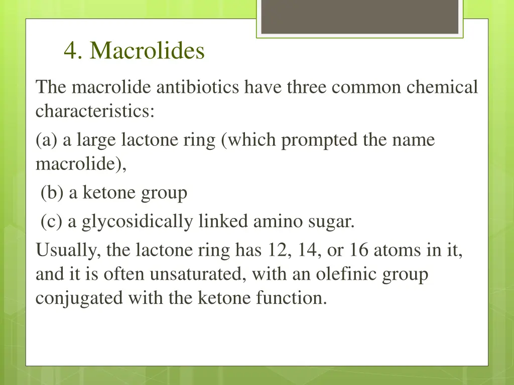 4 macrolides