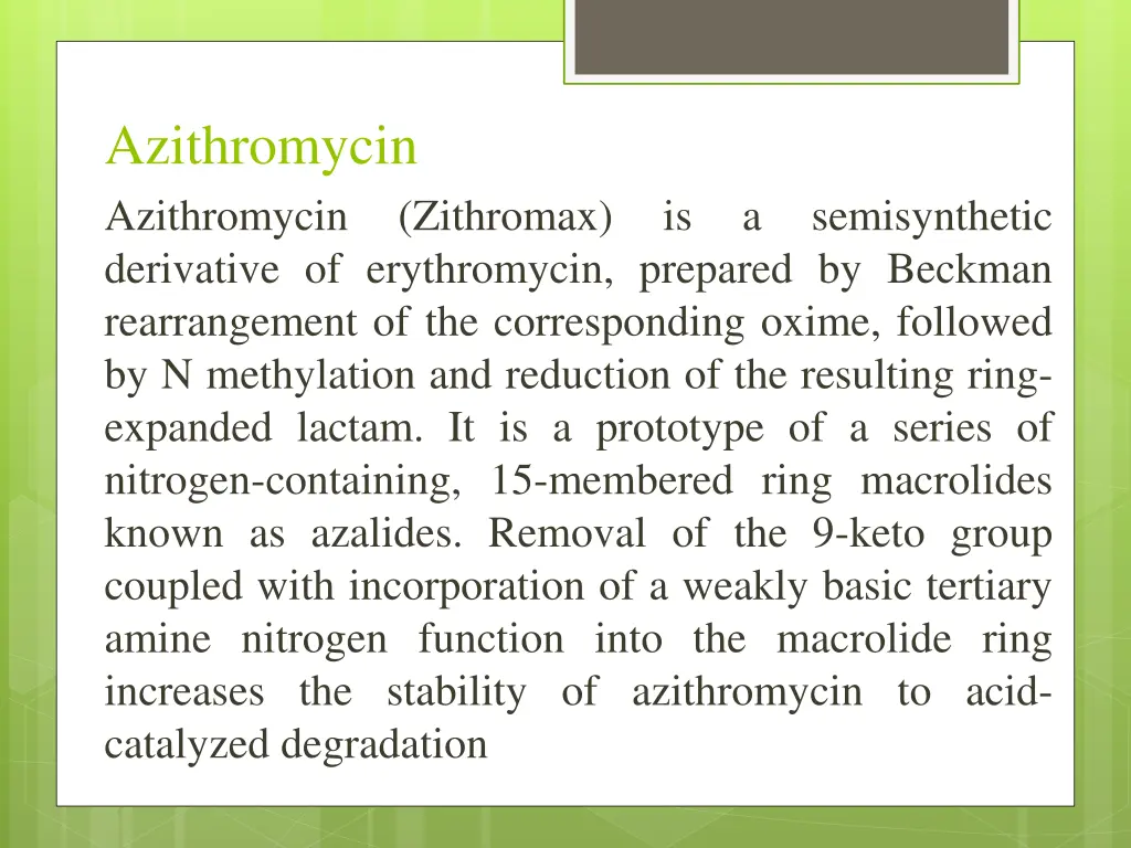 azithromycin azithromycin derivative