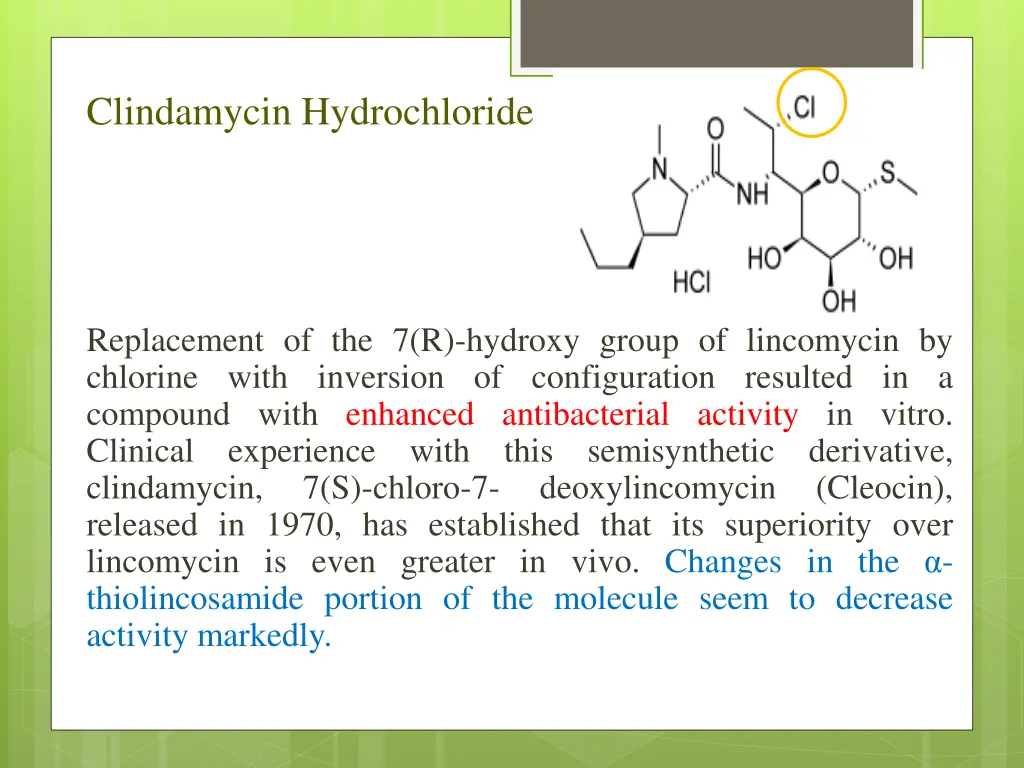 clindamycin hydrochloride