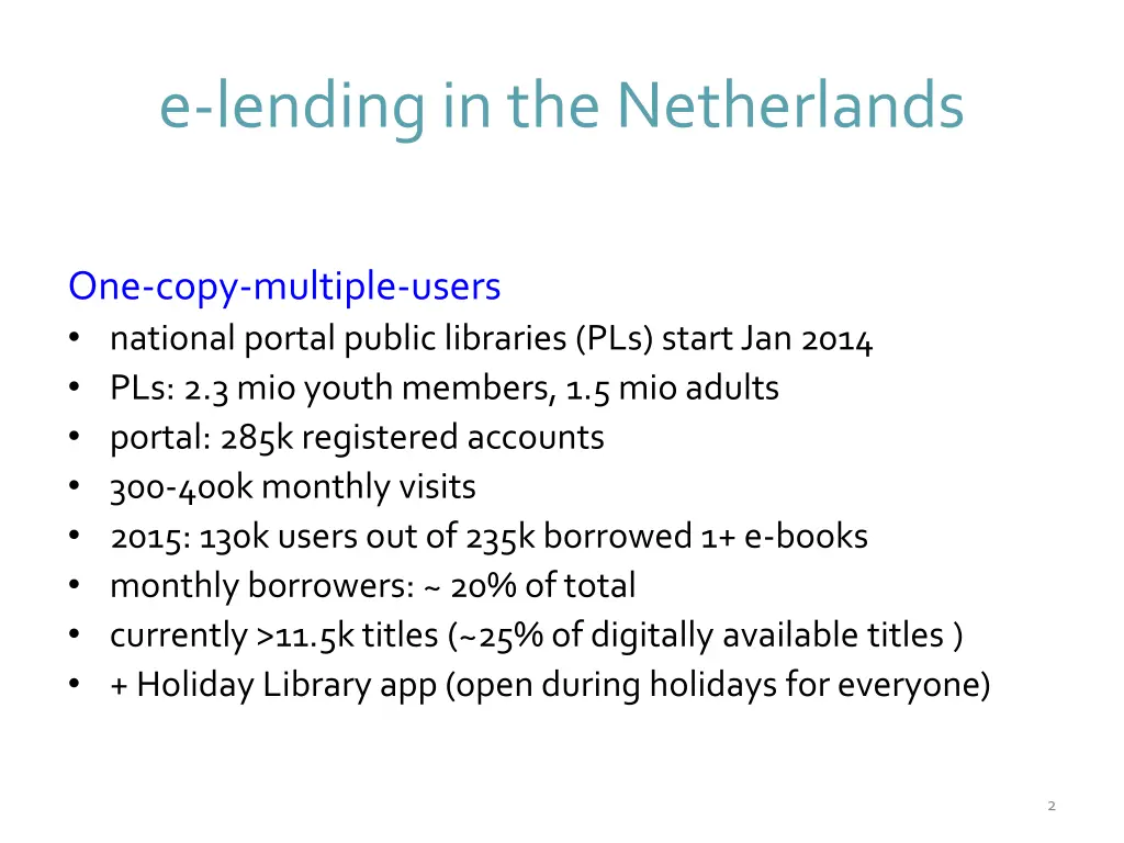 e lendingin the netherlands