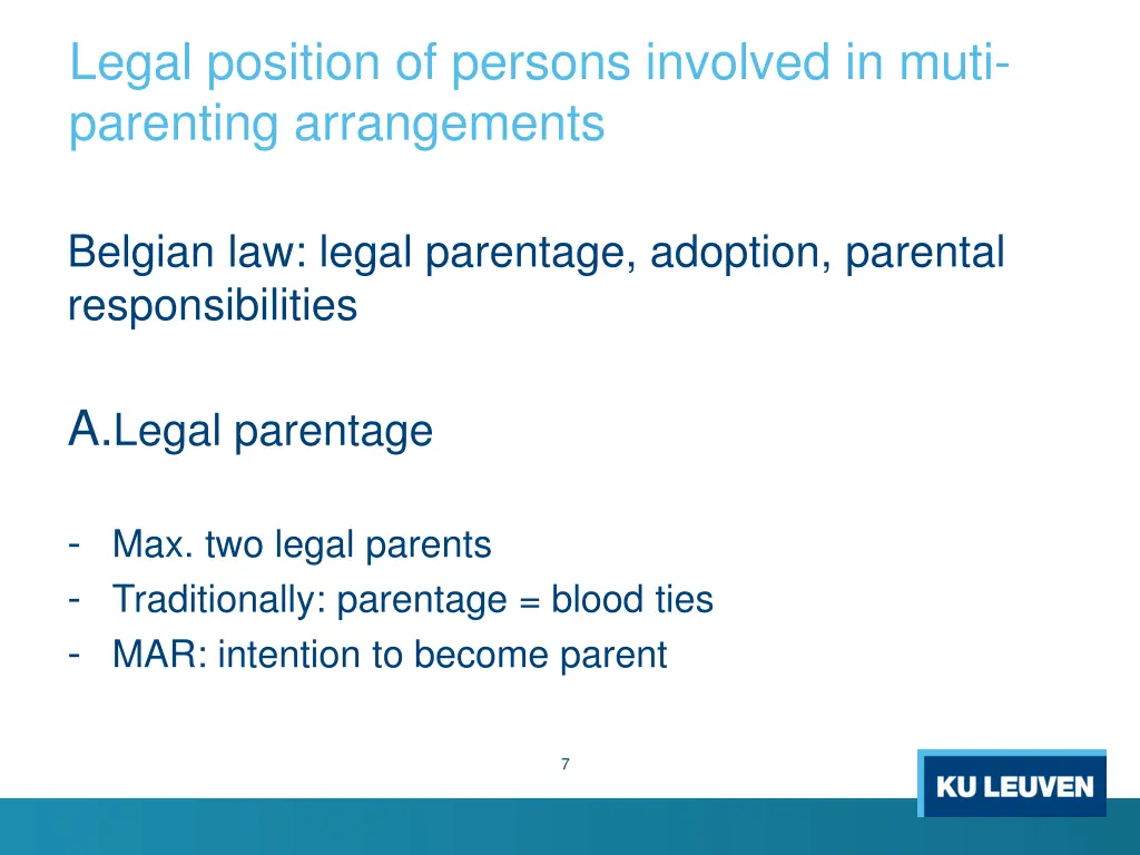 legal position of persons involved in muti