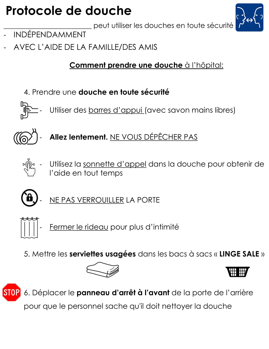 protocole de douche peut utiliser les douches 1