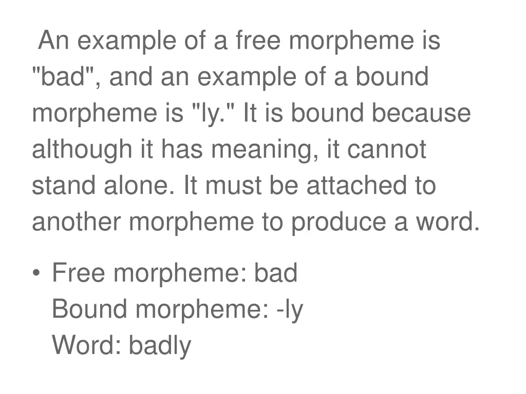 an example of a free morpheme