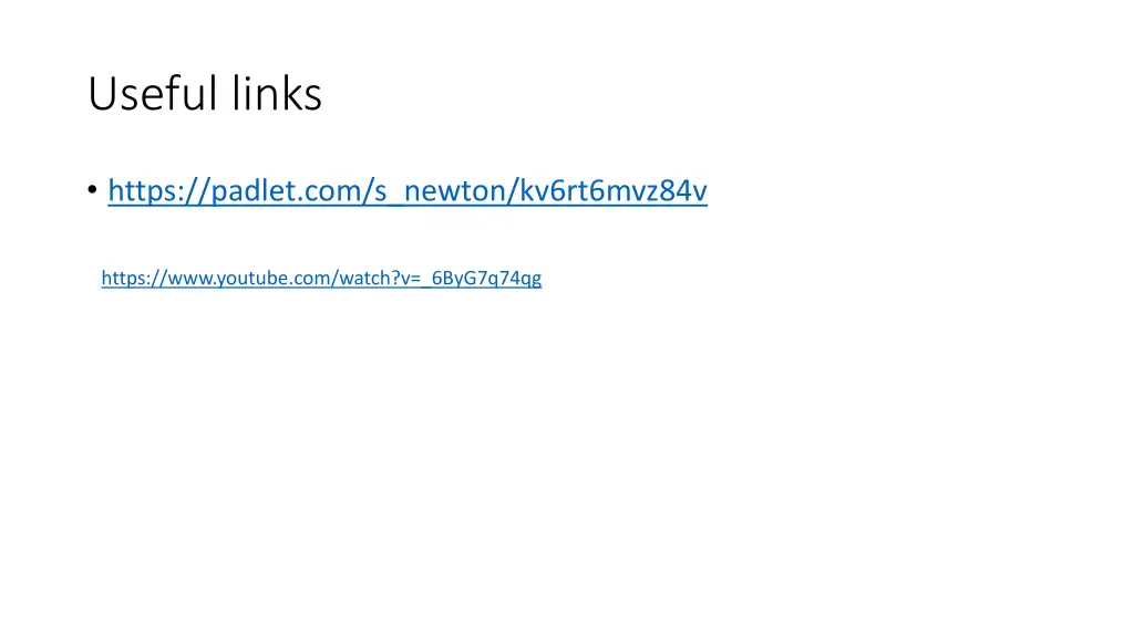 useful links