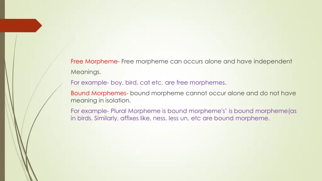 free morpheme free morpheme can occurs alone