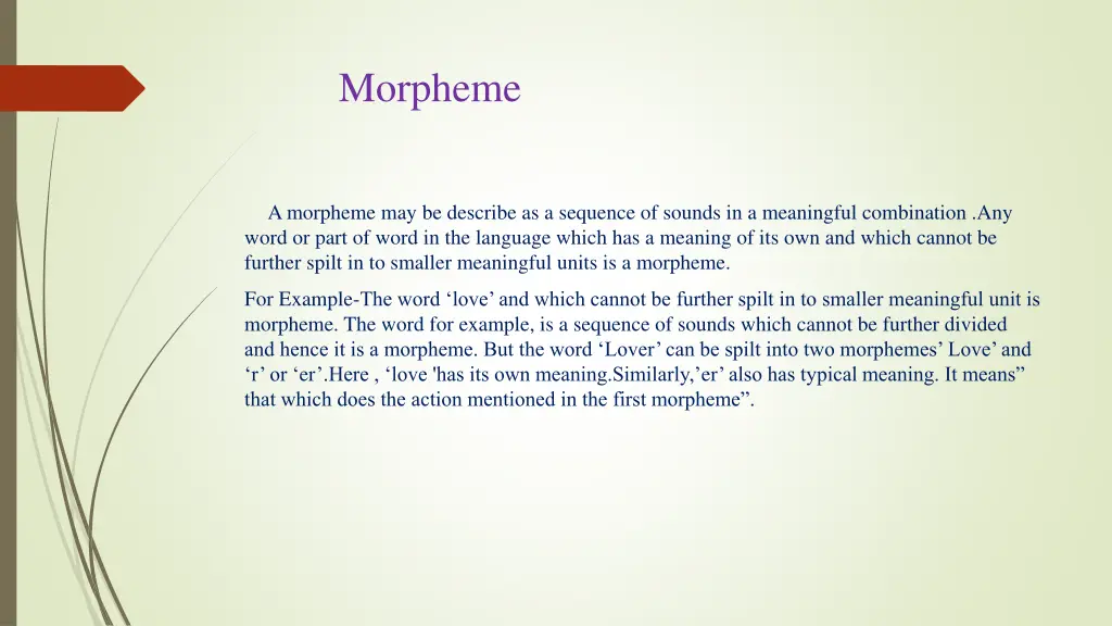 morpheme