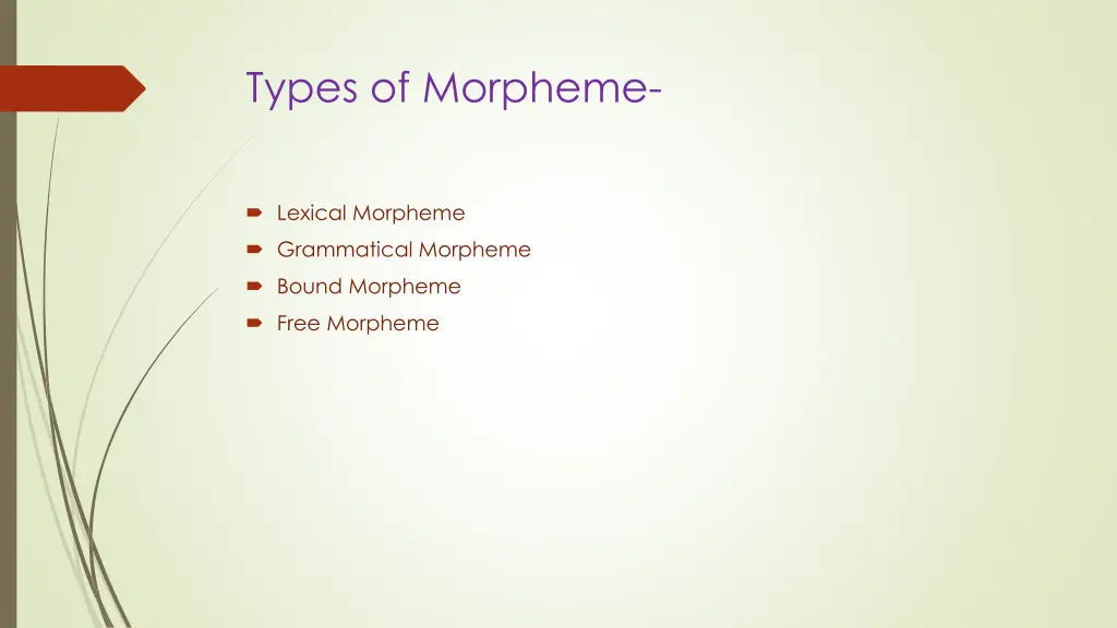 types of morpheme