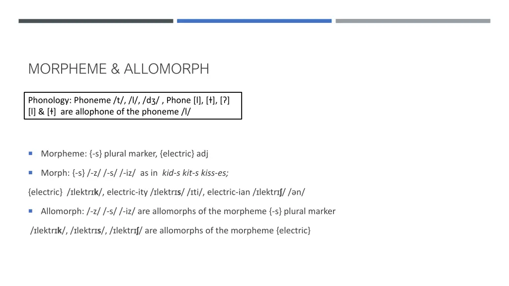 morpheme allomorph