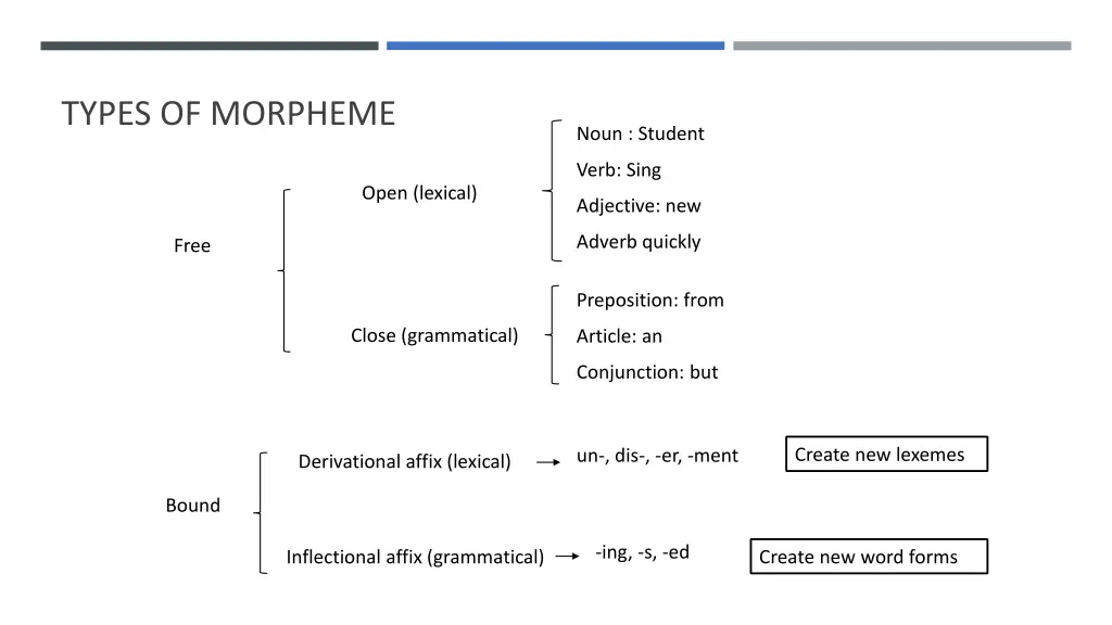 types of morpheme