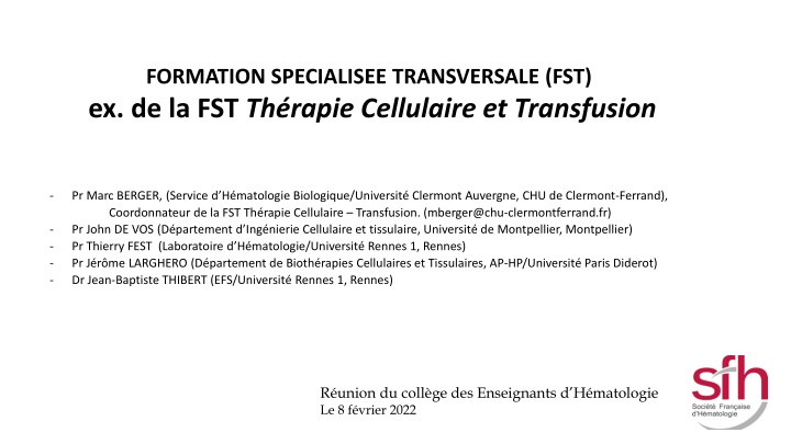 formation specialisee transversale