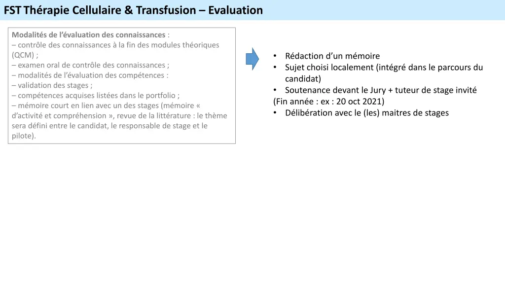 fst th rapie cellulaire transfusion evaluation