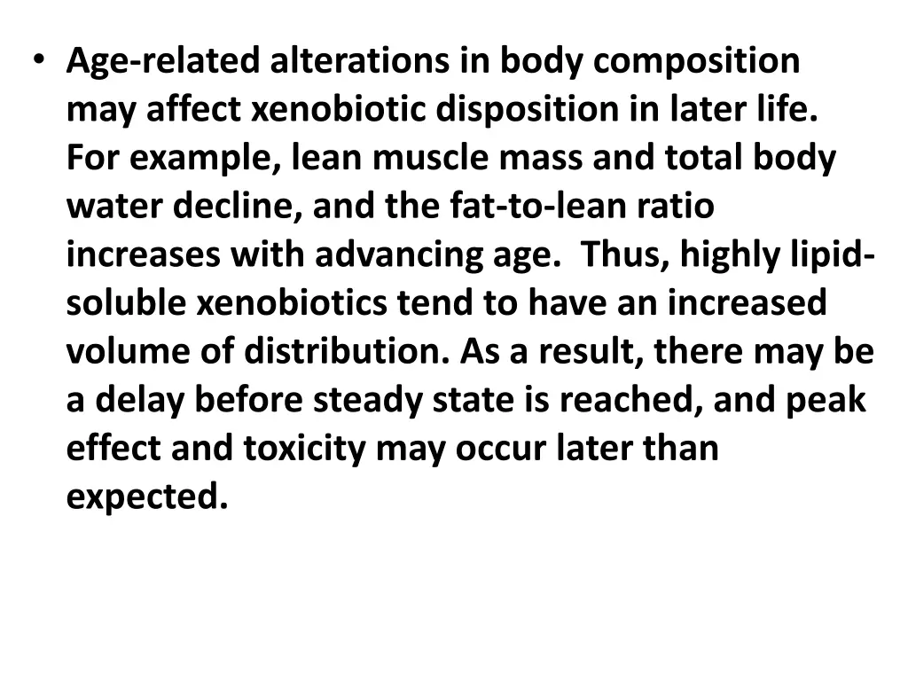 age related alterations in body composition