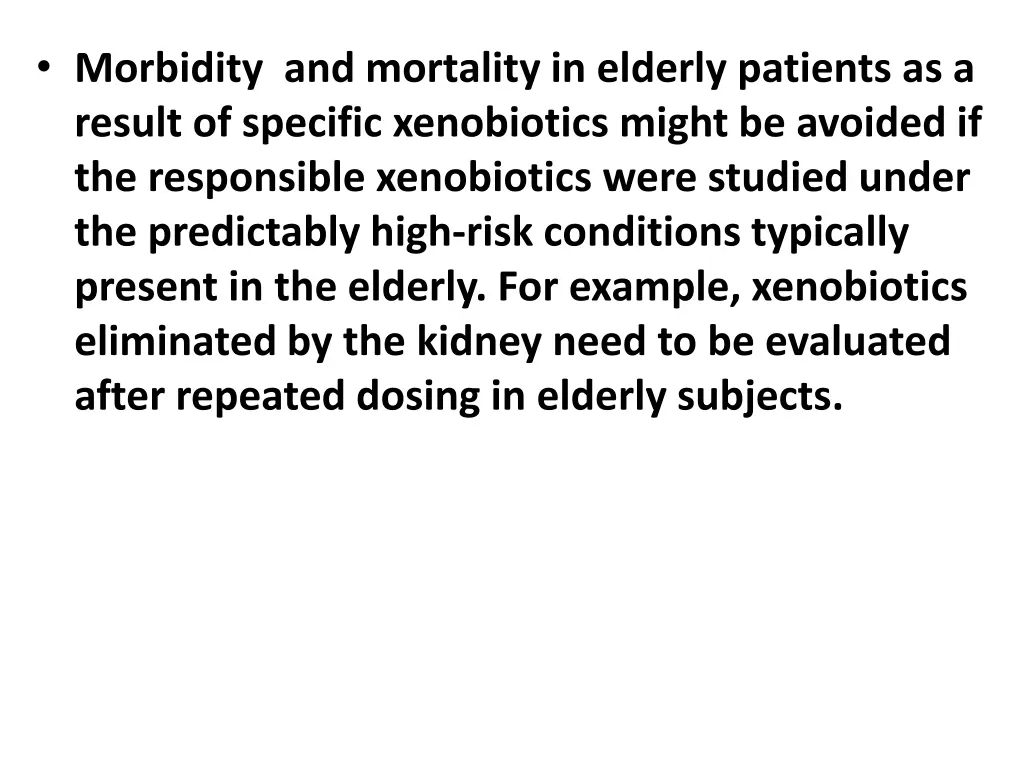 morbidity and mortality in elderly patients