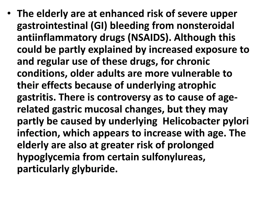 the elderly are at enhanced risk of severe upper