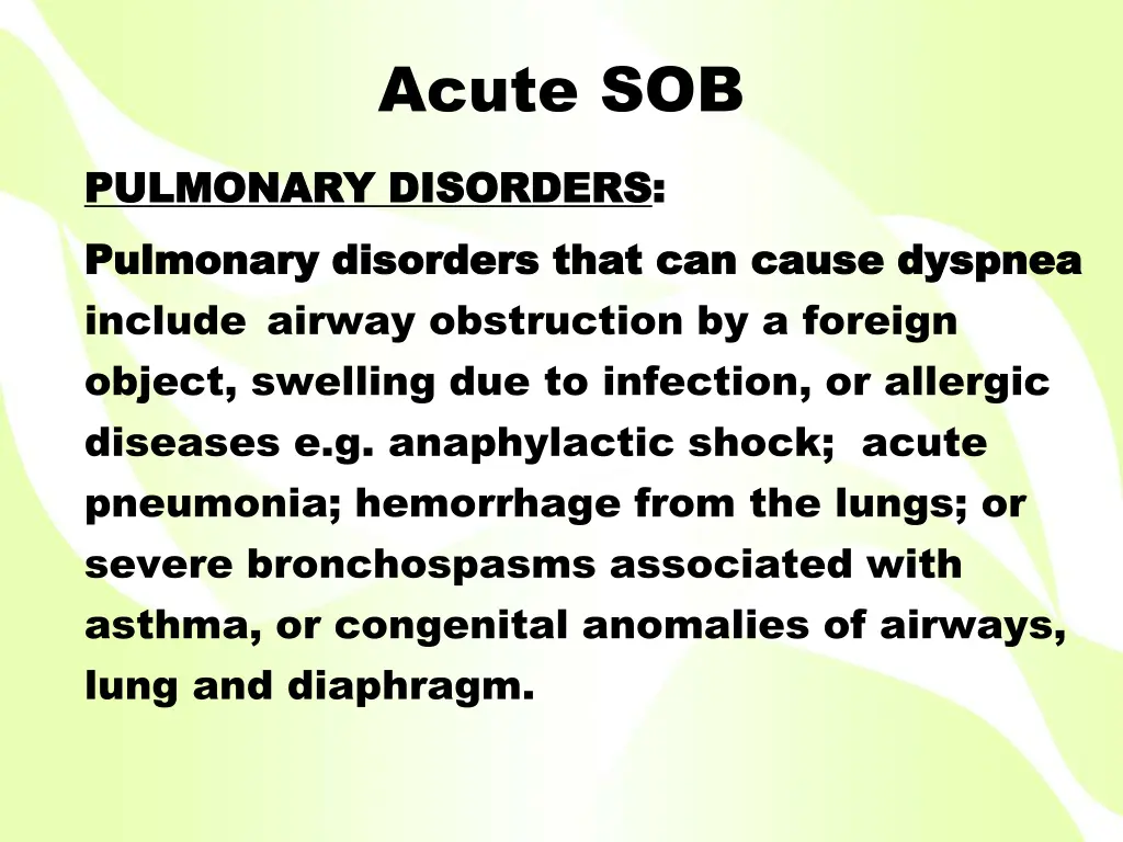 acute sob