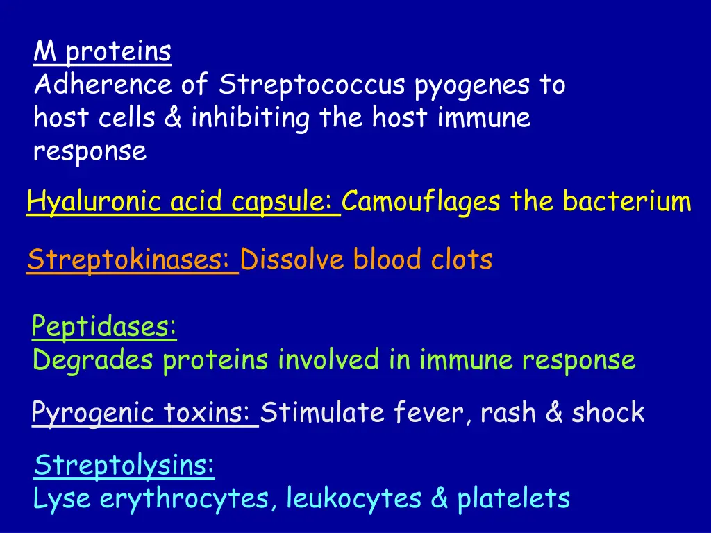 m proteins adherence of streptococcus pyogenes