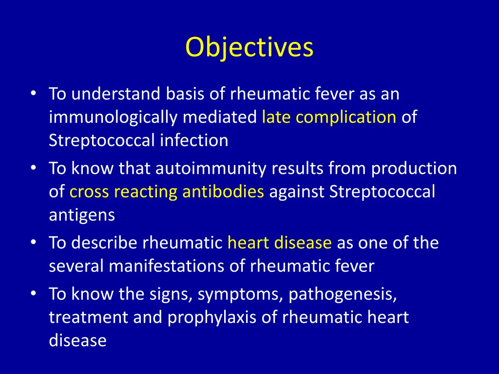 objectives