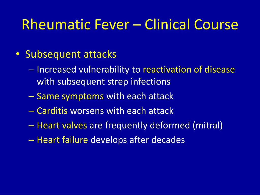 rheumatic fever clinical course
