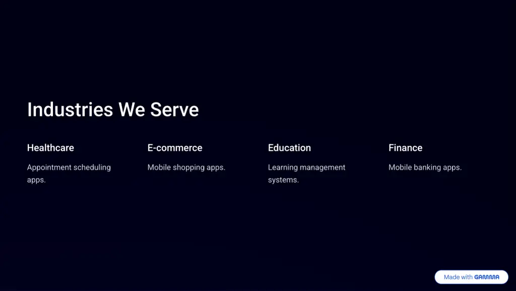 industries we serve