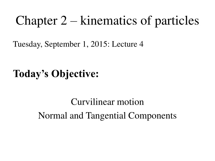 chapter 2 kinematics of particles
