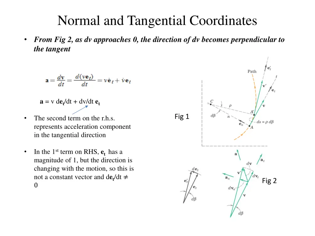 normal and tangential coordinates 1