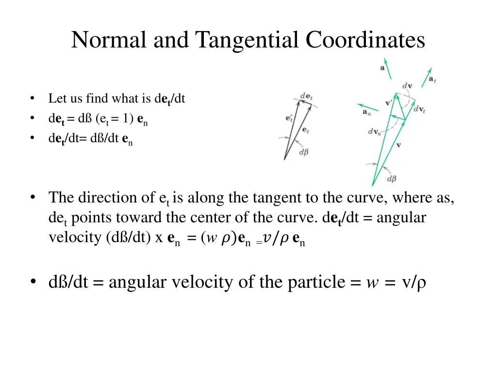 normal and tangential coordinates 2