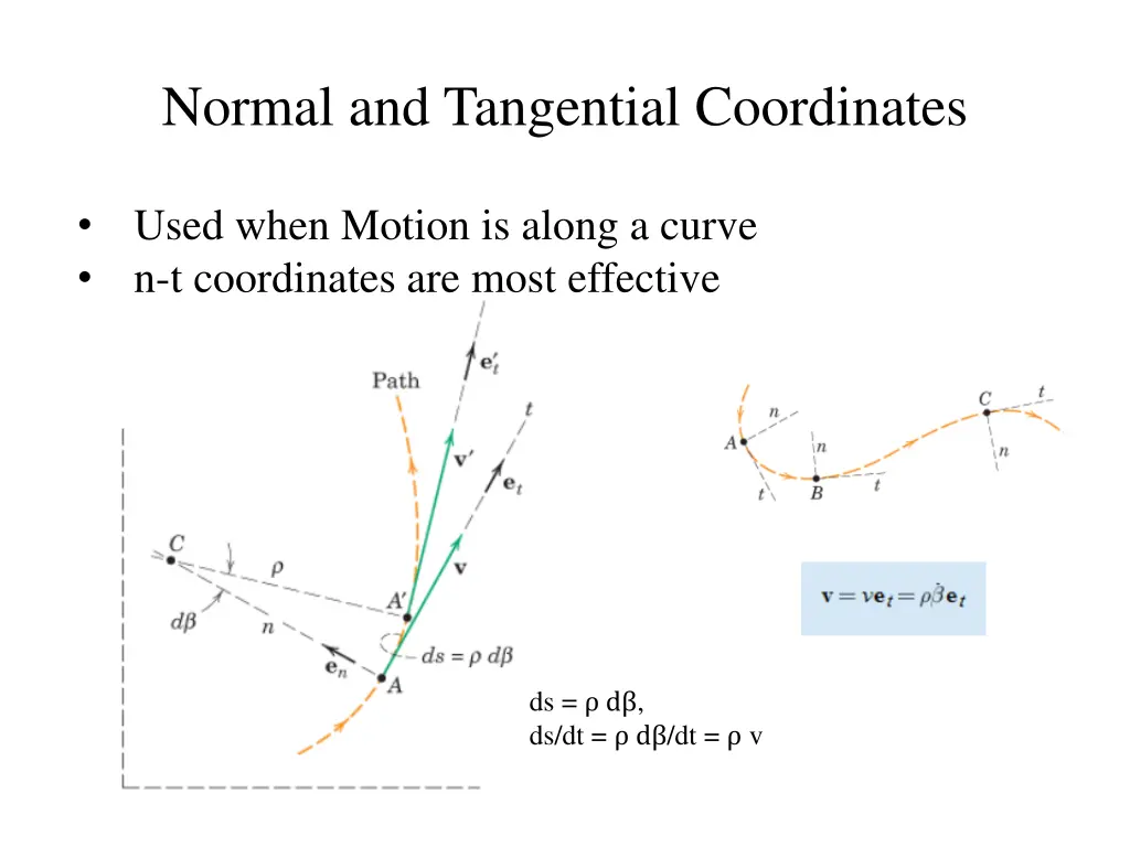 normal and tangential coordinates