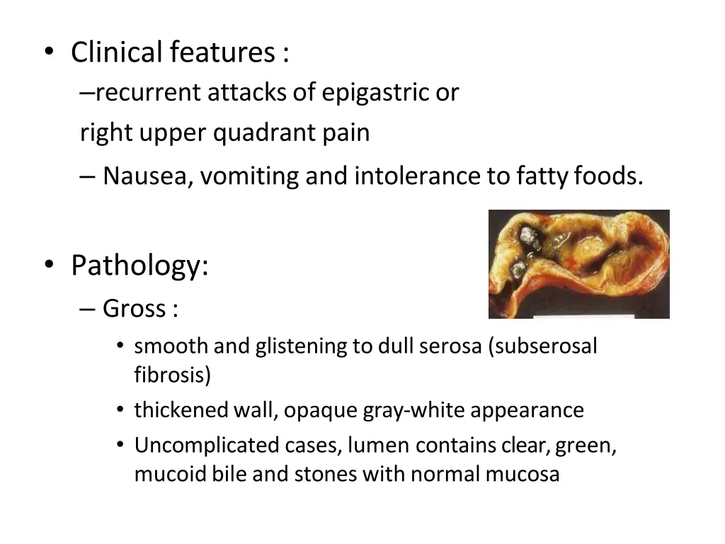 clinical features recurrent attacks of epigastric