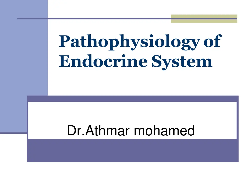 pathophysiology of endocrine system