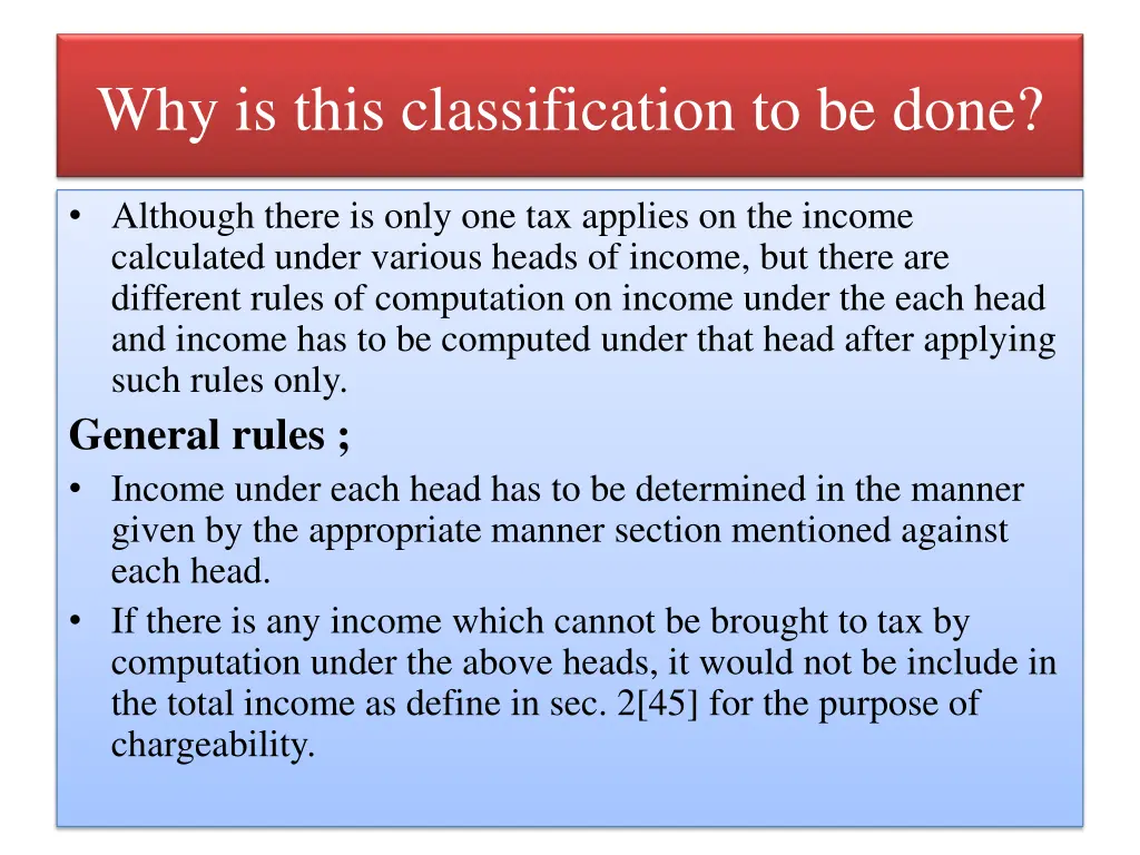 why is this classification to be done