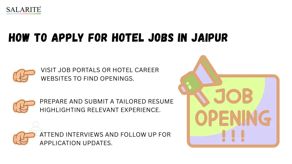 how to apply for hotel jobs in jaipur
