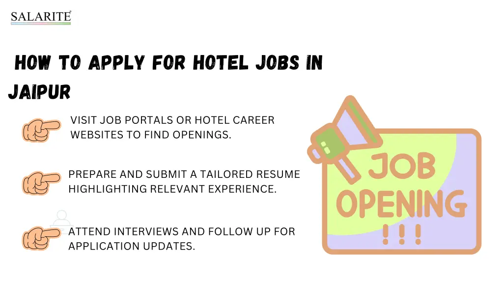how to apply for hotel jobs in jaipur
