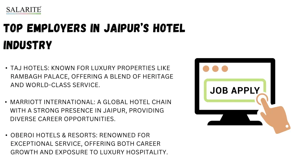 top employers in jaipur s hotel industry