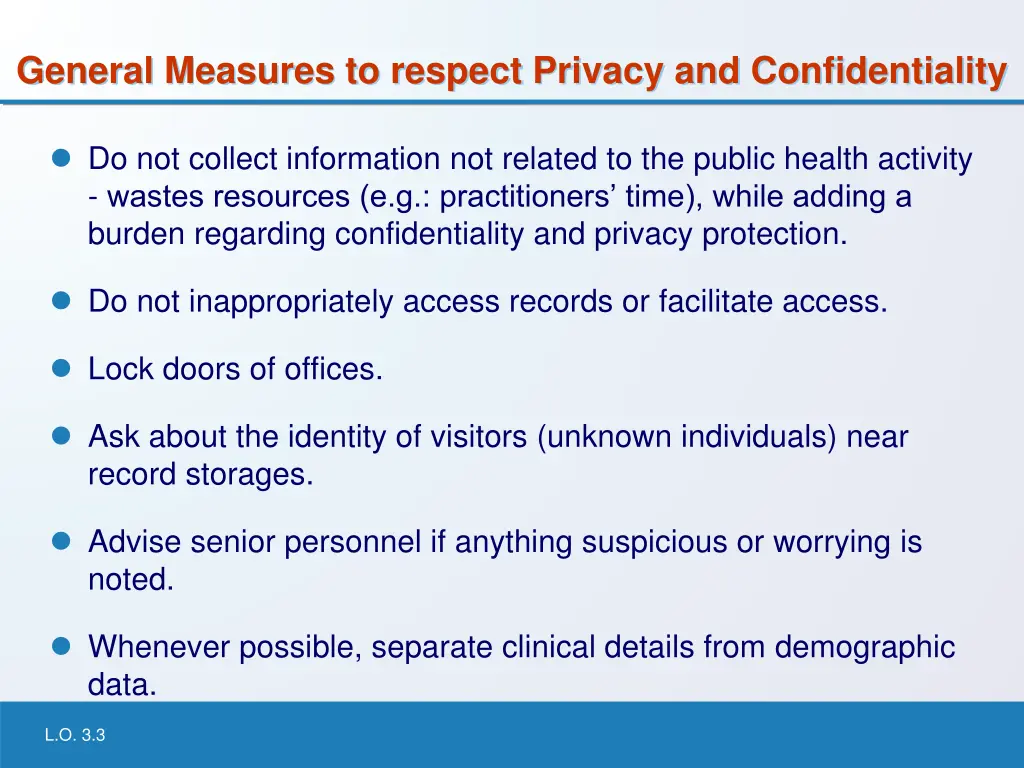 general measures to respect privacy 1