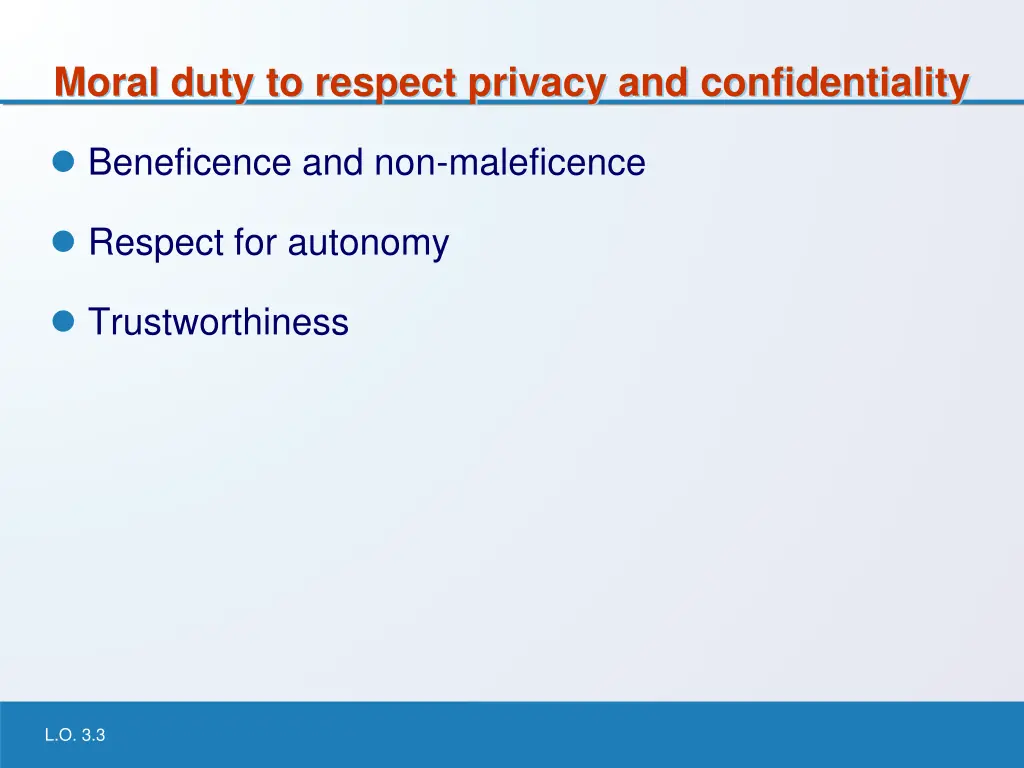 moral duty to respect privacy and confidentiality