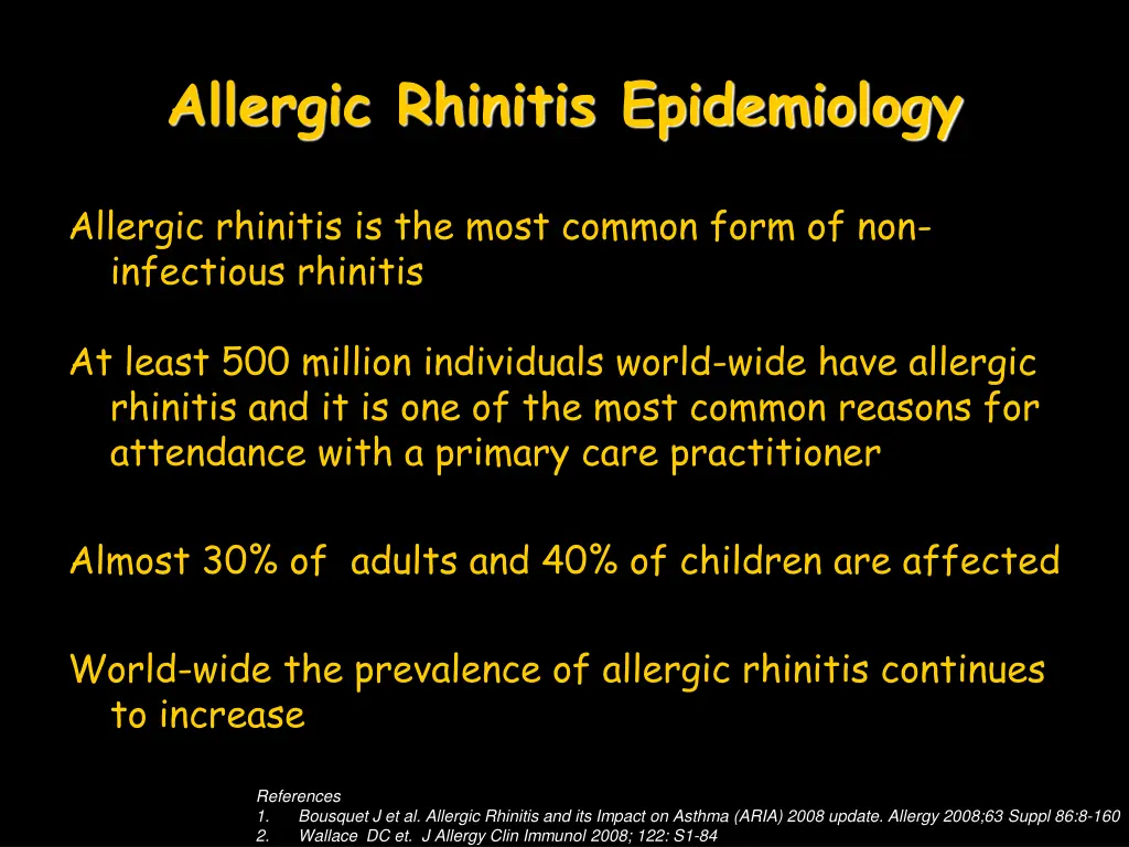 allergic rhinitis epidemiology