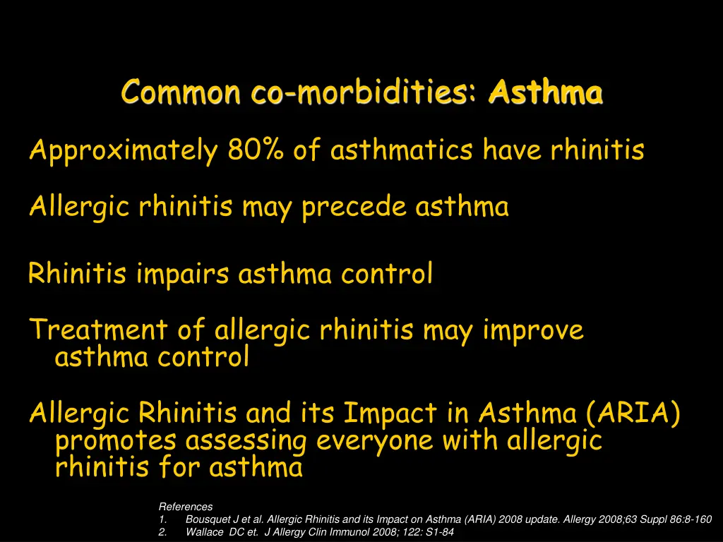 common co morbidities asthma