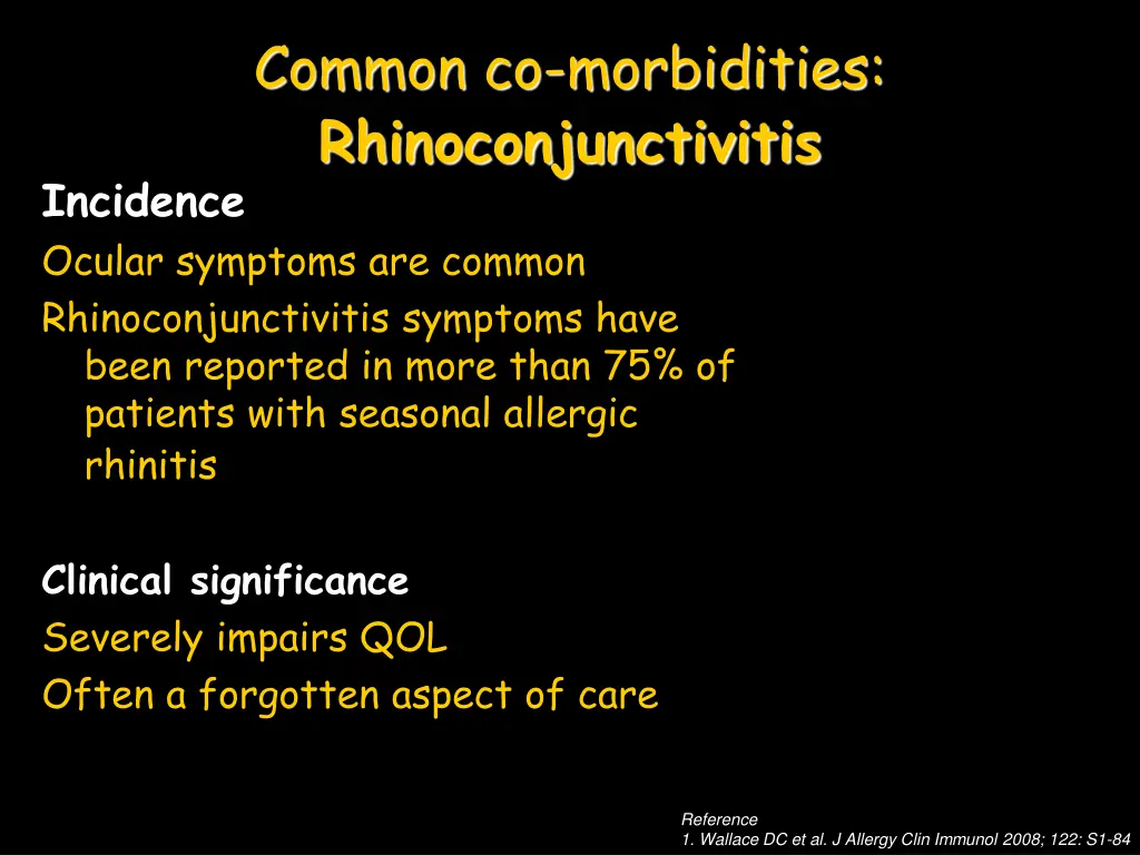 common co morbidities rhinoconjunctivitis
