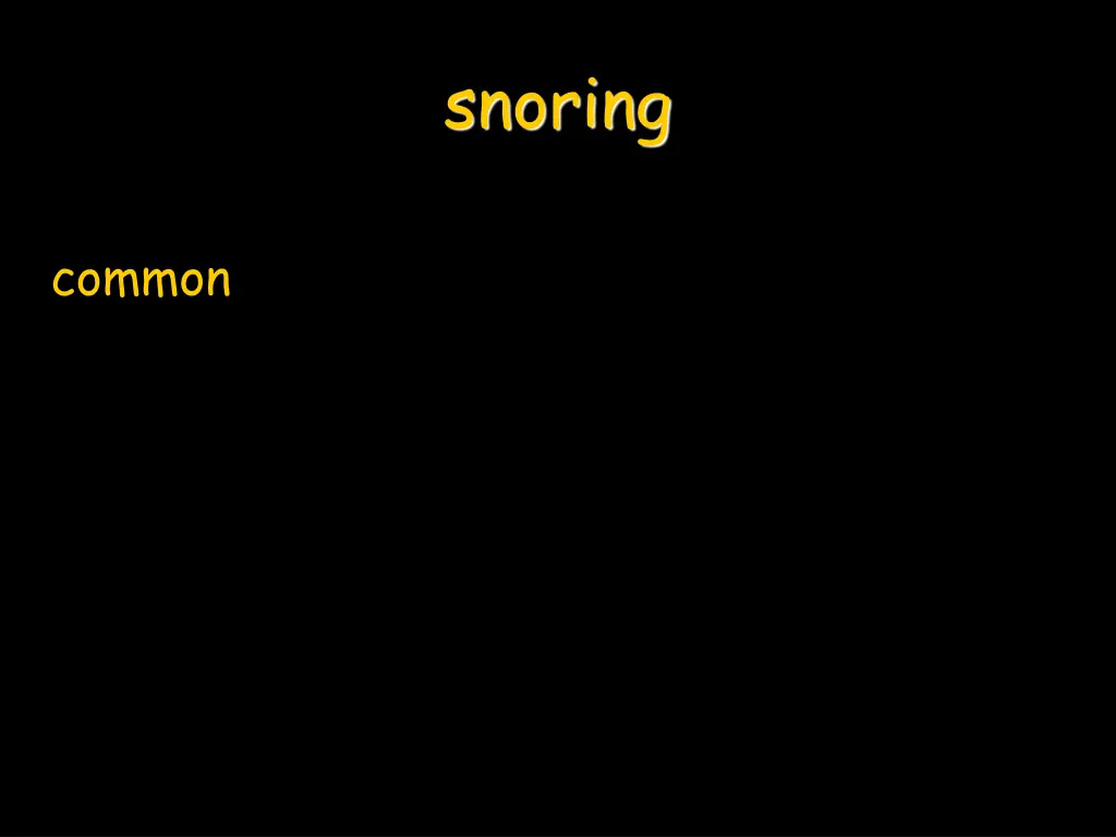 snoring