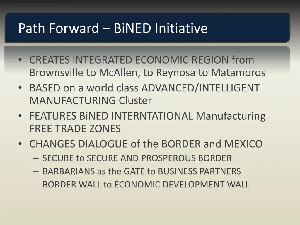 path forward bined initiative