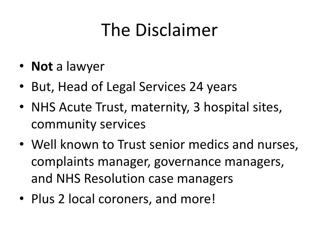 the disclaimer