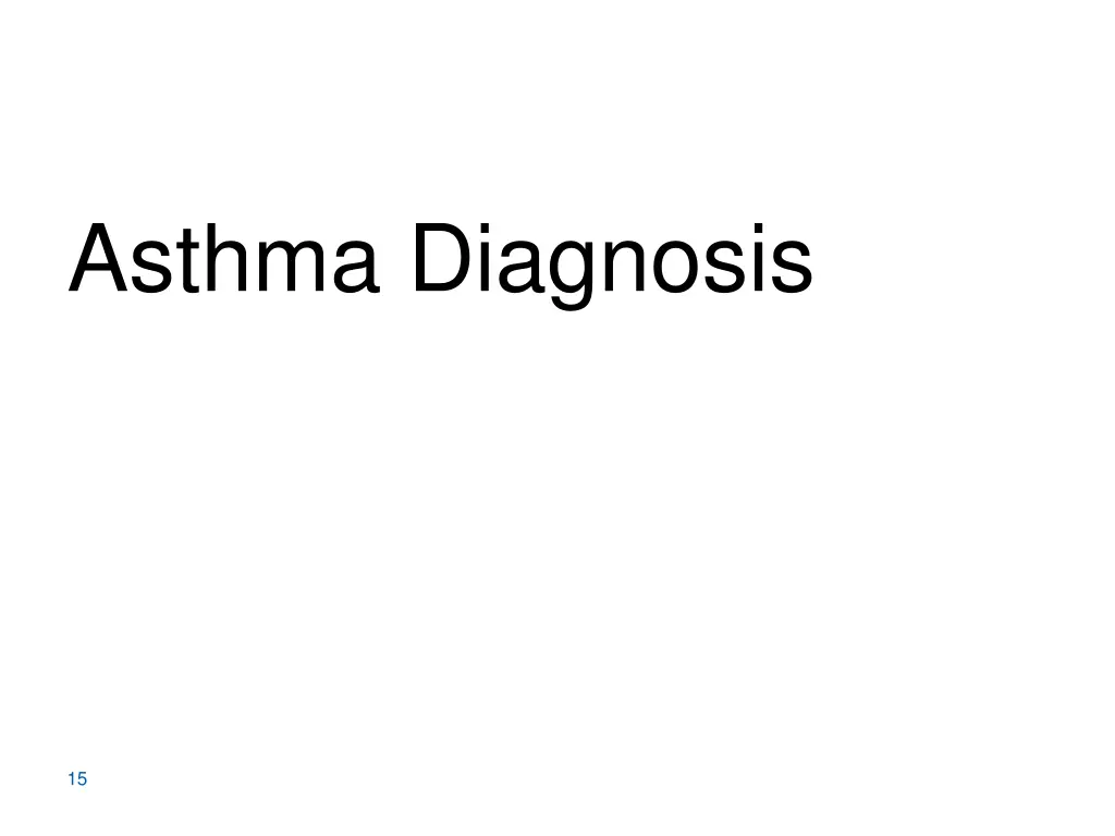 asthma diagnosis