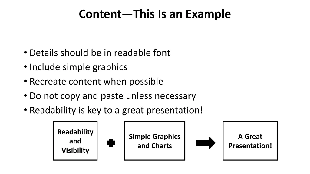 content this is an example