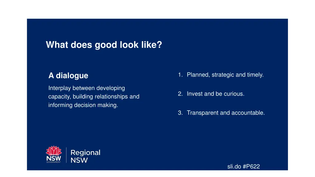 what does good look like
