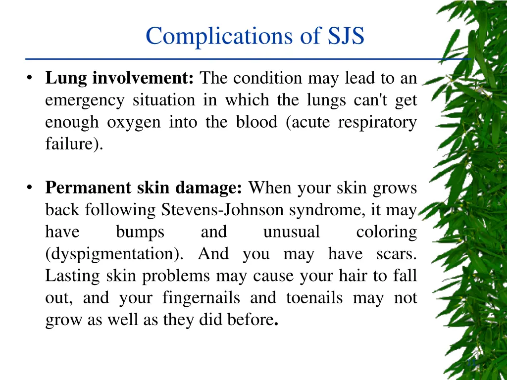 complications of sjs 1